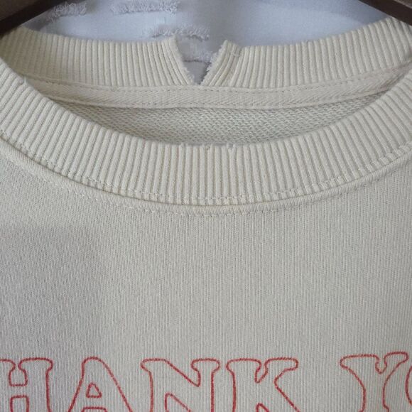 Aerie Retro Cozy Oversized Baggy "Thank You" Sweatshirt - Women's Size XXS - Picture 3 of 7